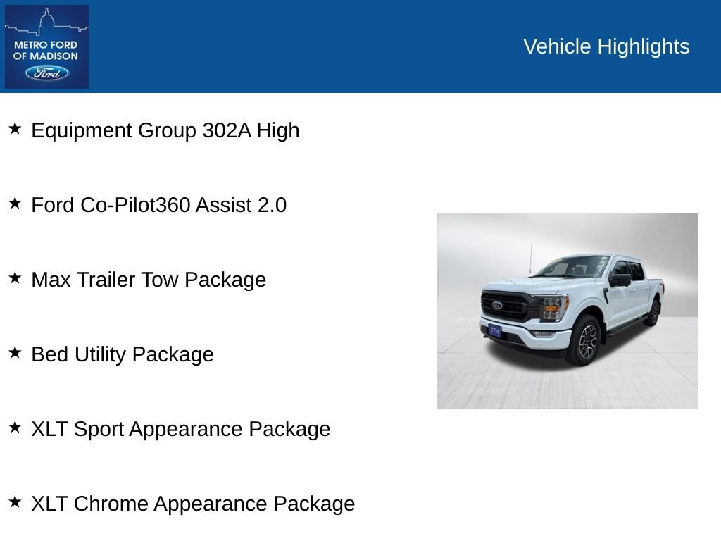 Certified 2023 Ford F150 XLT w/ Equipment Group 302A High AWD/4WD image 2