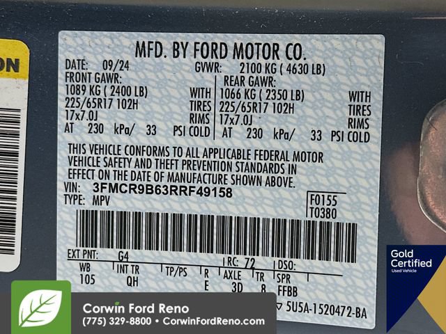 Certified 2024 Ford Bronco Sport Big Bend w/ Convenience Package AWD/4WD image 35