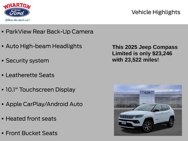 Used 2025 Jeep Compass Limited AWD/4WD image 10