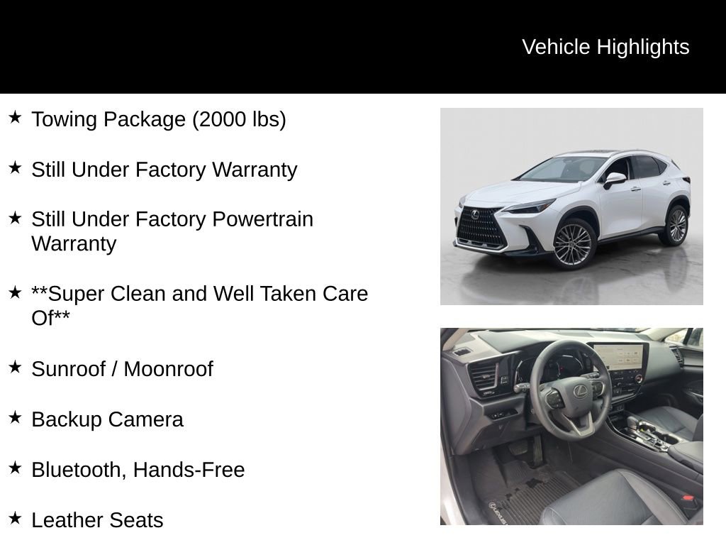 Used 2023 Lexus NX 350h AWD w/ Towing Package (2000 Lbs) image 6