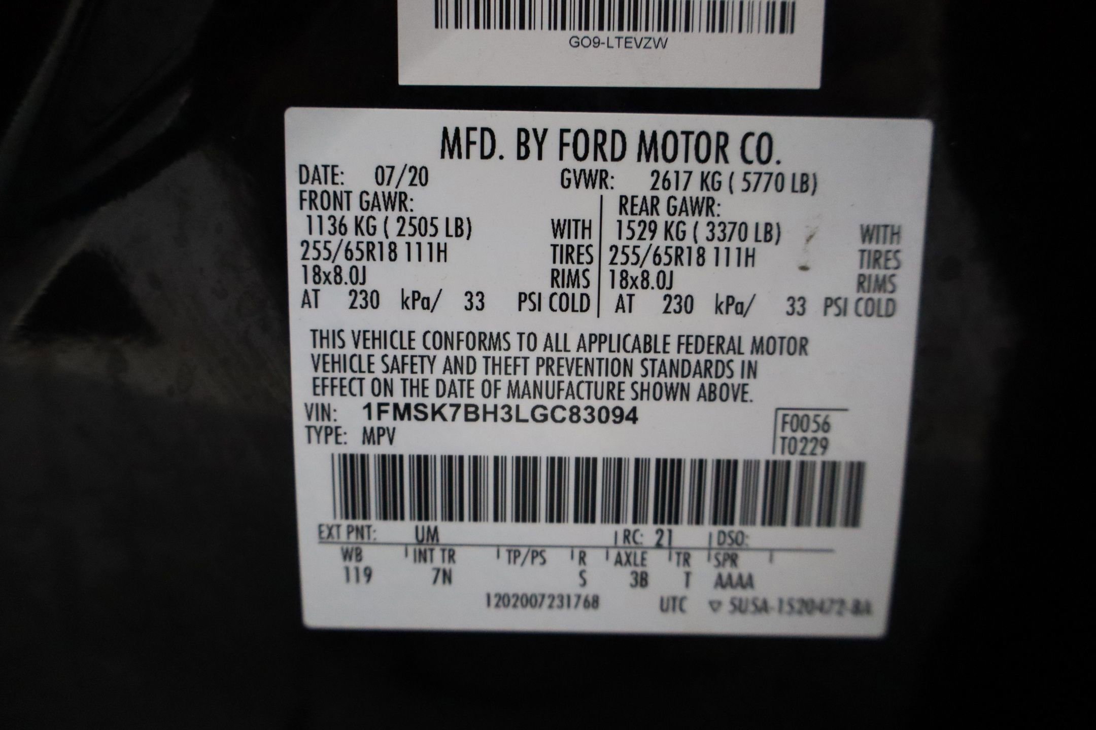 Certified 2020 Ford Explorer 2WD image 29