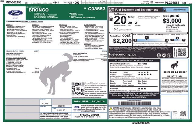 Certified 2023 Ford Bronco Outer Banks AWD/4WD image 36