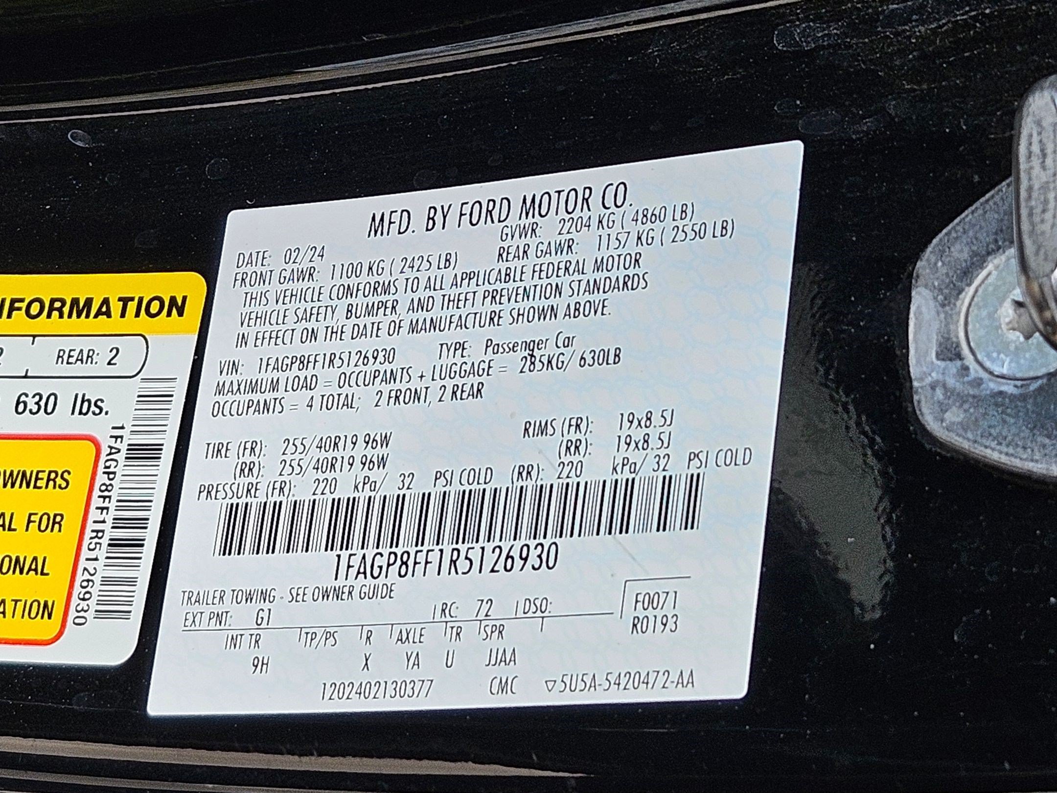 Certified 2024 Ford Mustang GT Premium RWD image 31