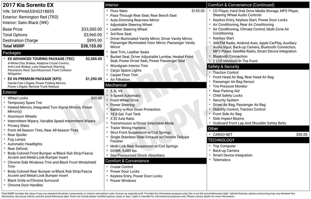 Used 2017 Kia Sorento EX w/ EX Advanced Touring Package image 30