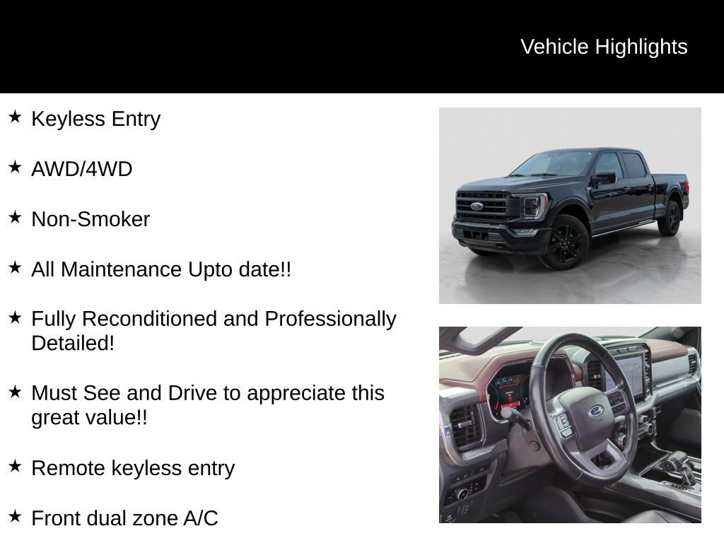 Certified 2023 Ford F150 Lariat w/ Equipment Group 502A High AWD/4WD image 26
