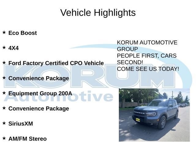 Certified 2025 Ford Bronco Sport Big Bend w/ Convenience Package AWD/4WD image 4