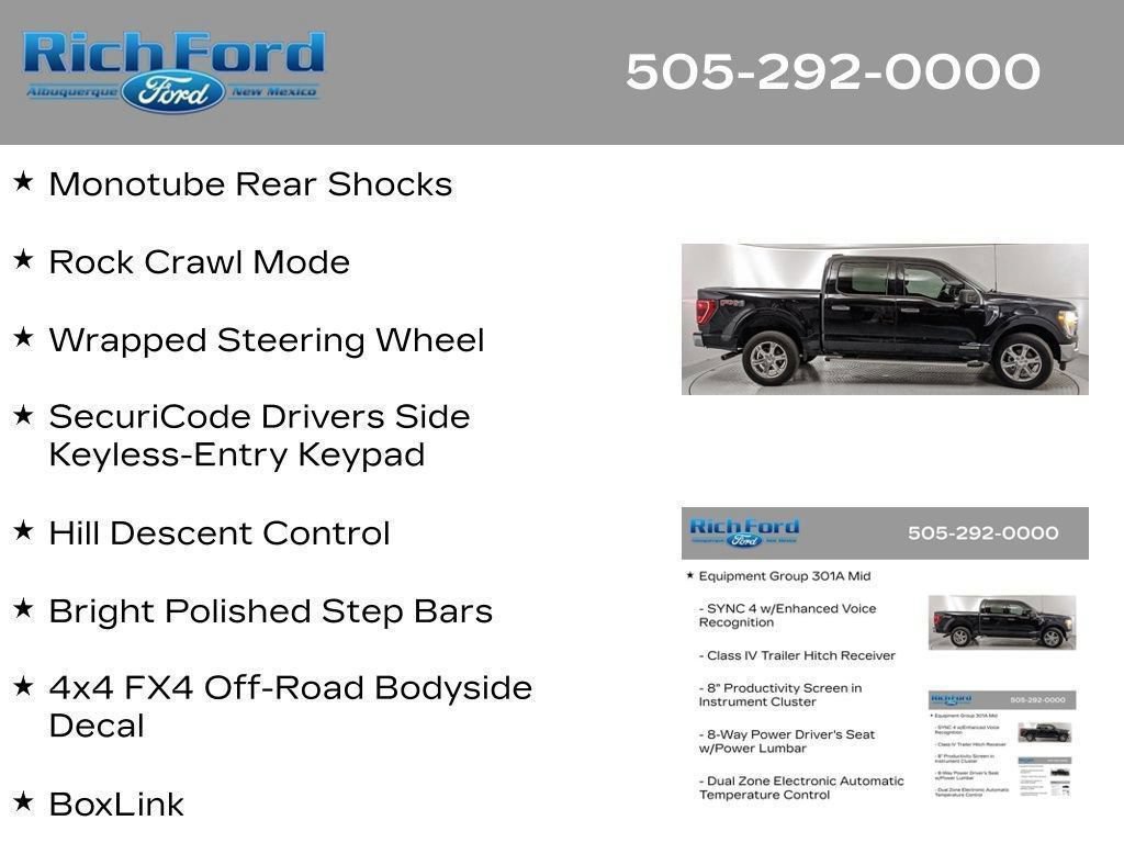 Certified 2023 Ford F150 XLT w/ Equipment Group 301A Mid AWD/4WD image 75