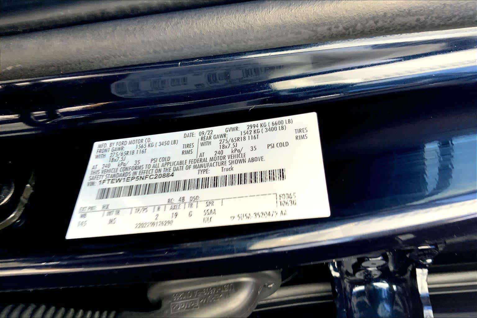 Certified 2022 Ford F150 XLT w/ Equipment Group 302A High AWD/4WD image 33