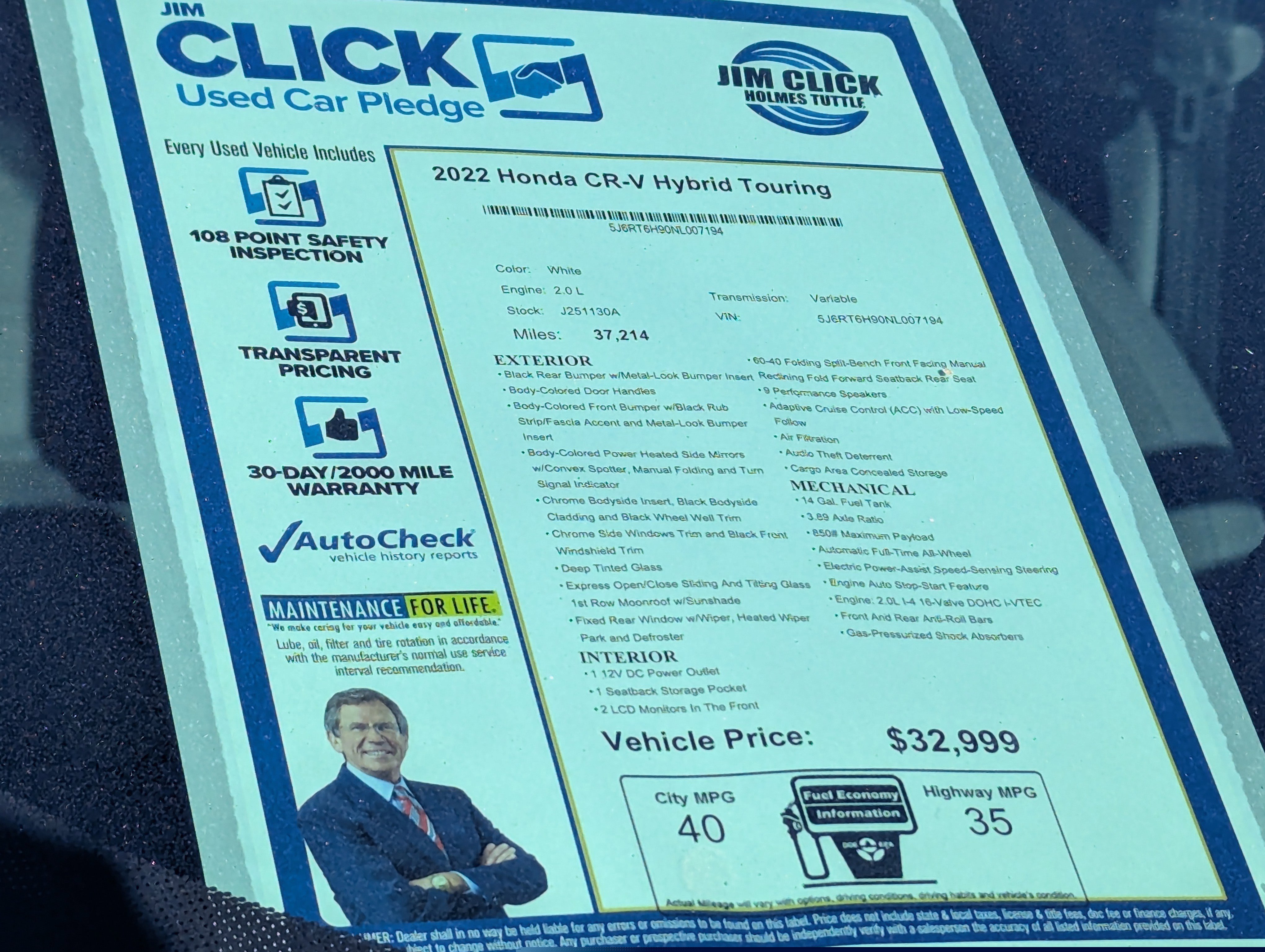 Used 2022 Honda CR-V Touring image 13