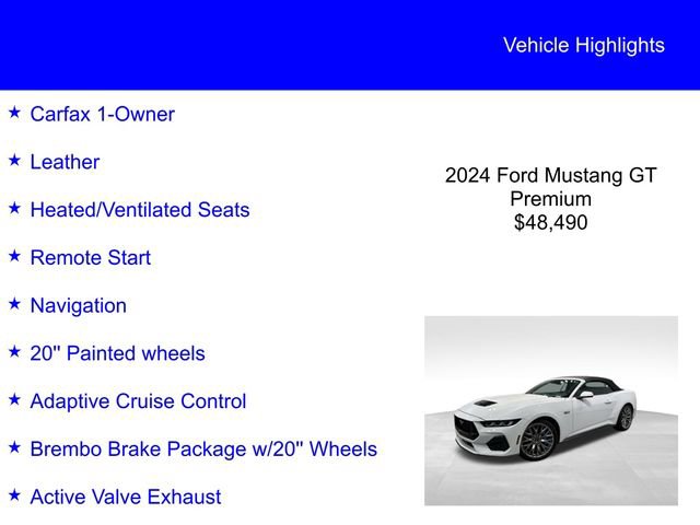 Certified 2024 Ford Mustang GT Premium image 2