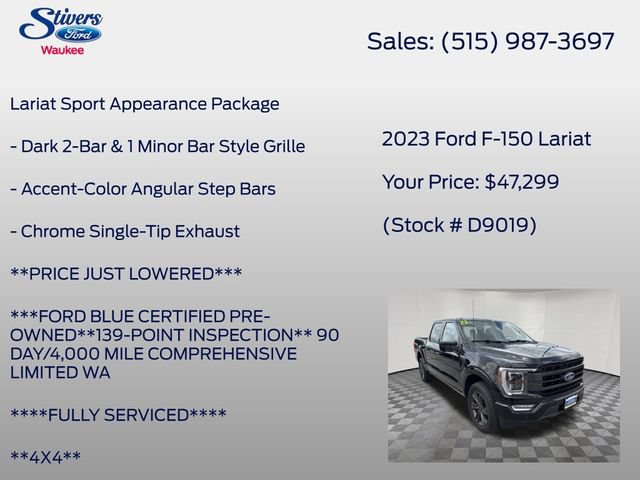 Certified 2023 Ford F150 Lariat w/ Equipment Group 502A High AWD/4WD image 22