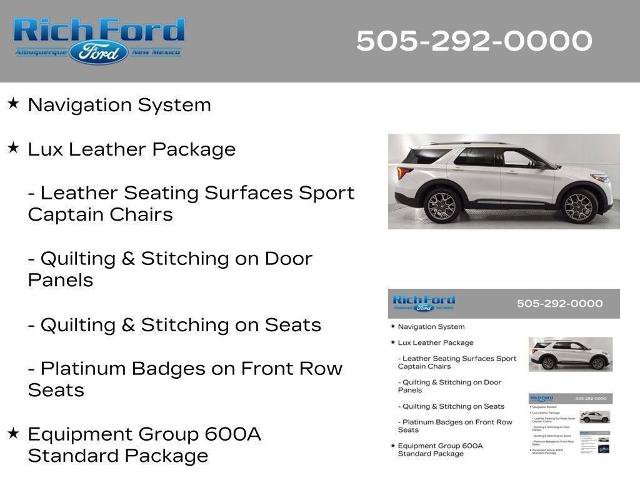 Certified 2025 Ford Explorer Platinum w/ Ultimate Package AWD/4WD image 16