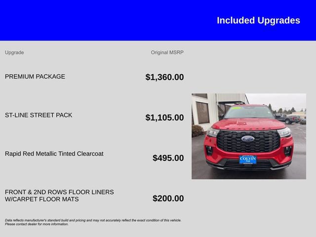 Certified 2025 Ford Explorer ST-Line w/ Premium Package AWD/4WD image 5