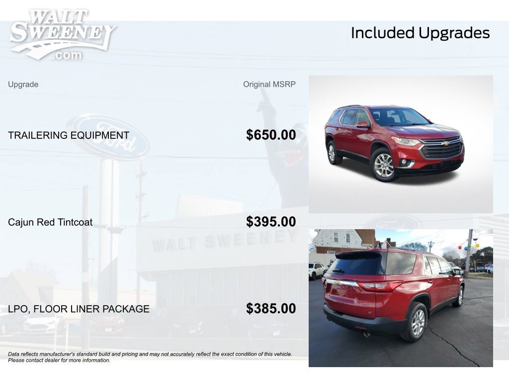 Used 2019 Chevrolet Traverse LT w/ LPO, Floor Liner Package image 11