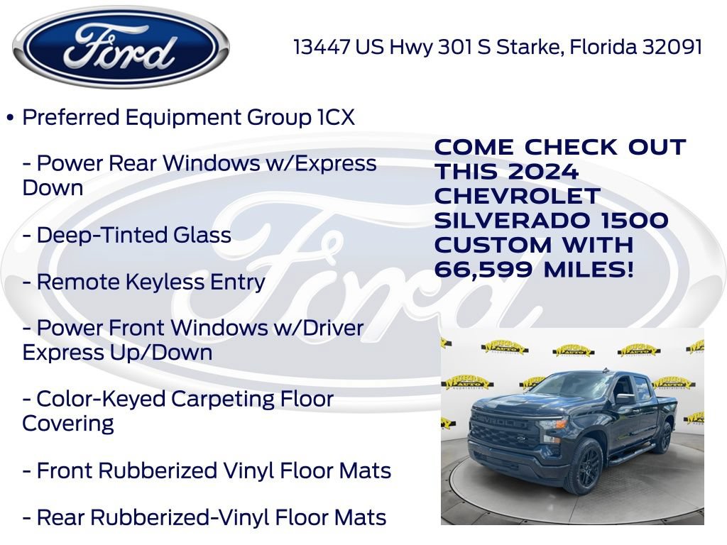 Used 2024 Chevrolet Silverado 1500 Custom w/ Turbomax Blackout Package RWD image 22
