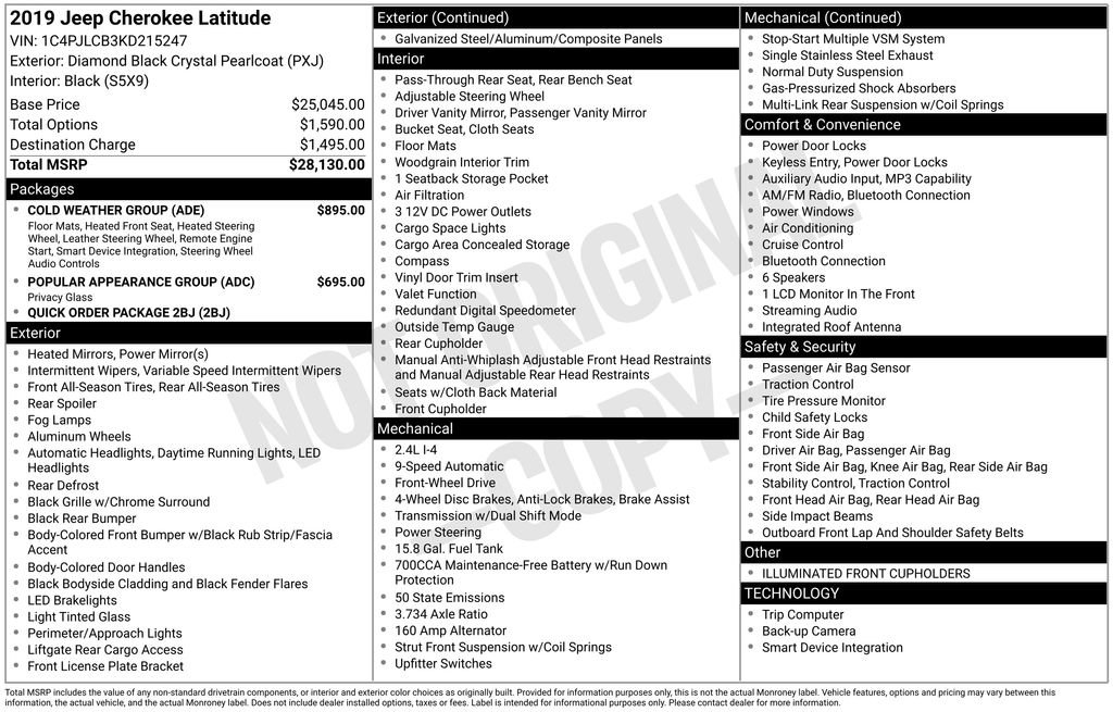 Used 2019 Jeep Cherokee Latitude w/ Cold Weather Group FWD image 25