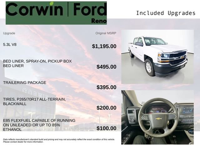 Used 2018 Chevrolet Silverado 1500 W/T w/ Trailering Package image 3