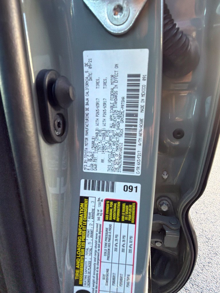 Used 2022 Toyota Tacoma TRD Sport w/ Technology Package RWD image 56