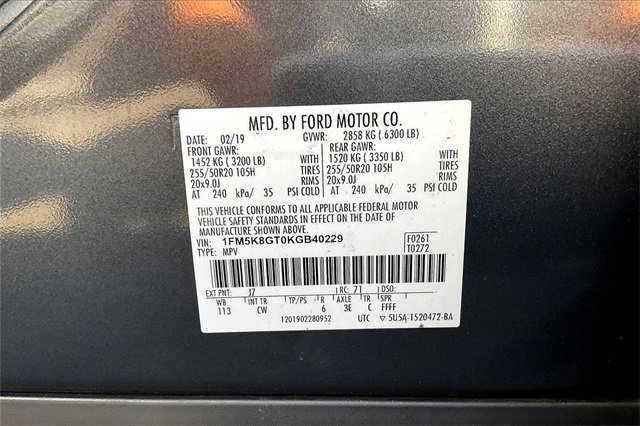 Certified 2019 Ford Explorer Sport image 34