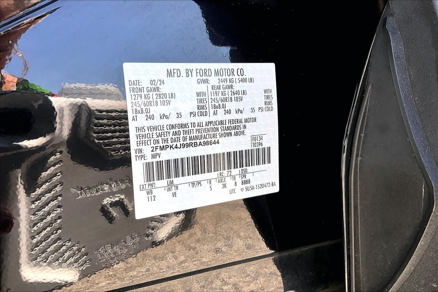 Certified 2024 Ford Edge SEL AWD/4WD image 34
