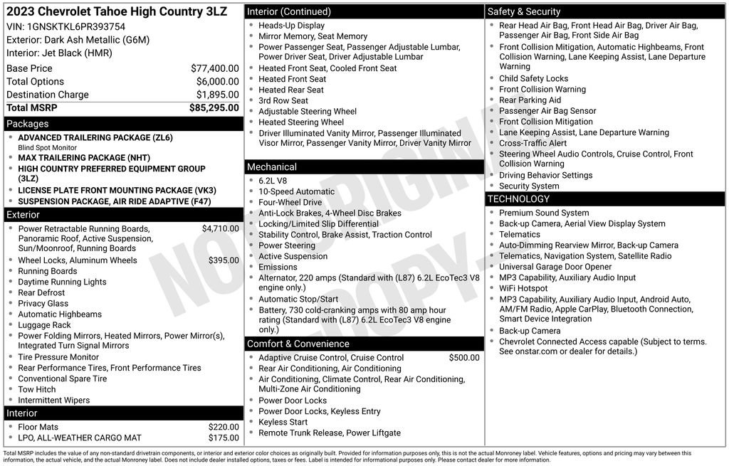Used 2023 Chevrolet Tahoe High Country AWD/4WD image 39