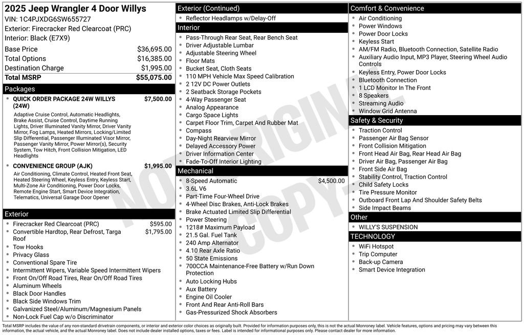 Used 2025 Jeep Wrangler Unlimited Sport AWD/4WD image 36