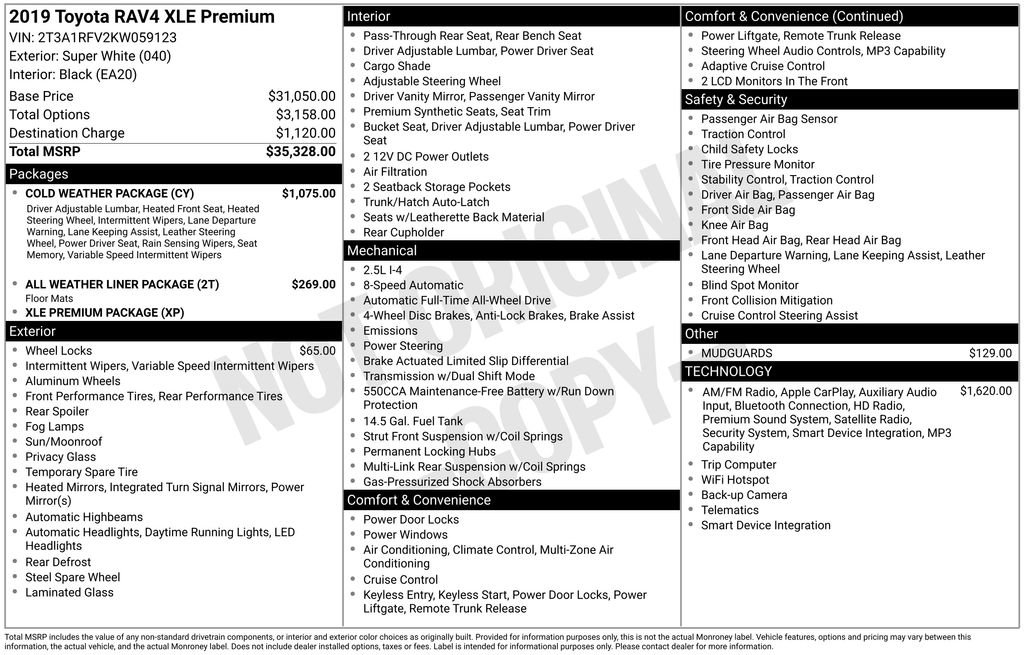 Used 2019 Toyota RAV4 XLE Premium w/ Cold Weather Package AWD/4WD image 4