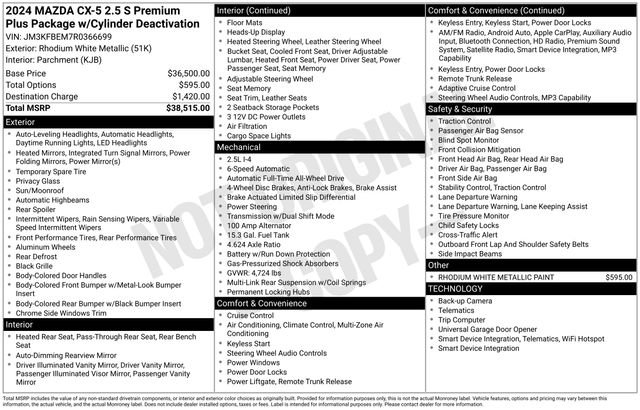 Used 2024 MAZDA CX-5 AWD 2.5 S w/ Premium Plus Pkg image 6