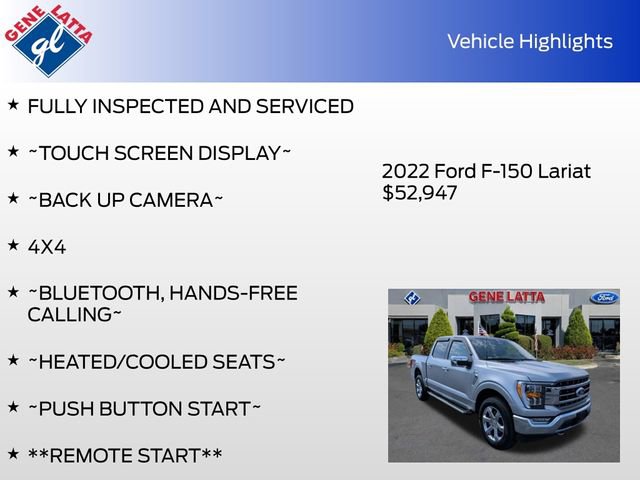 Certified 2022 Ford F150 Lariat w/ Max Trailer Tow Package AWD/4WD image 33