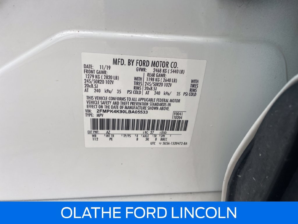 Certified 2020 Ford Edge Titanium w/ Equipment Group 301A AWD/4WD image 21
