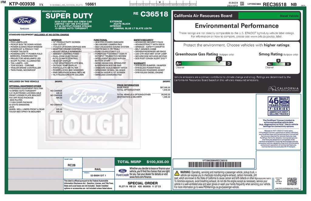 Certified 2024 Ford F250 Limited w/ FX4 Off-Road Package AWD/4WD image 44