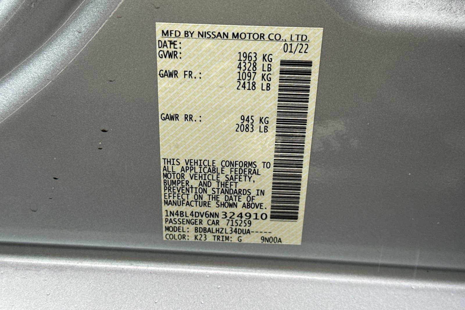 Used 2022 Nissan Altima 2.5 SV FWD image 22