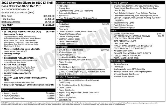 Used 2022 Chevrolet Silverado 1500 LT Trail Boss w/ LT Trail Boss Premium Package AWD/4WD image 6
