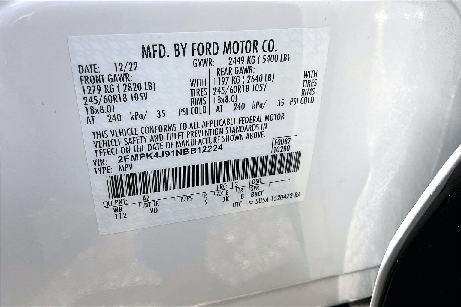 Certified 2022 Ford Edge SEL w/ Convenience Package AWD/4WD image 34