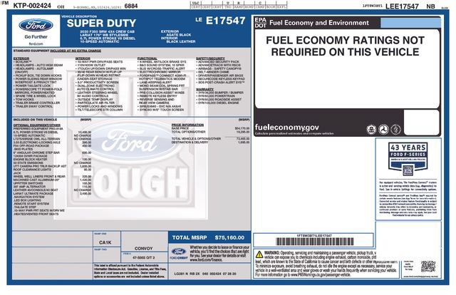 Certified 2020 Ford F350 Lariat w/ Lariat Ultimate Package AWD/4WD image 35