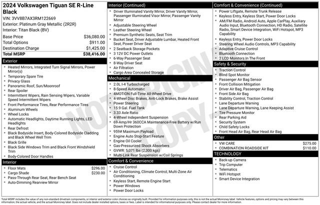 Used 2024 Volkswagen Tiguan SE R-Line AWD/4WD image 4