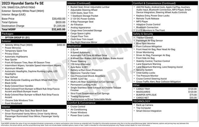 Used 2023 Hyundai Santa Fe SE image 4