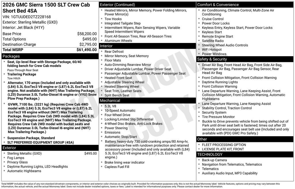 Used 2026 GMC Sierra 1500 SLT AWD/4WD image 5