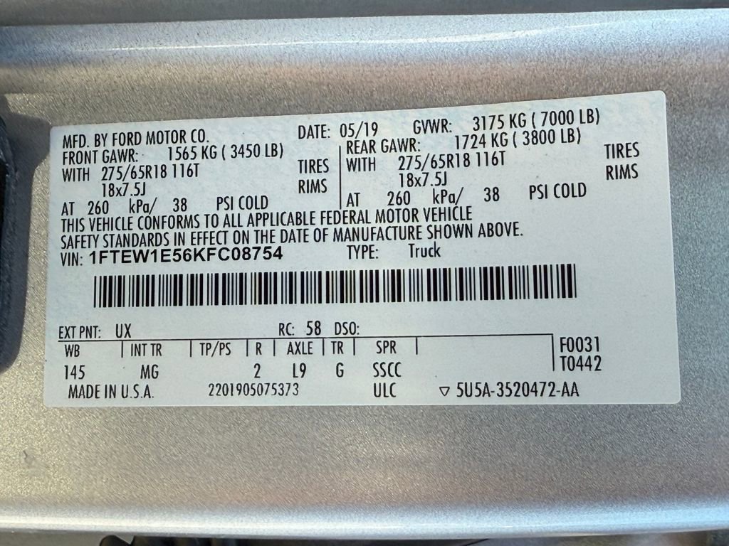 Certified 2019 Ford F150 XLT w/ Equipment Group 302A Luxury image 26