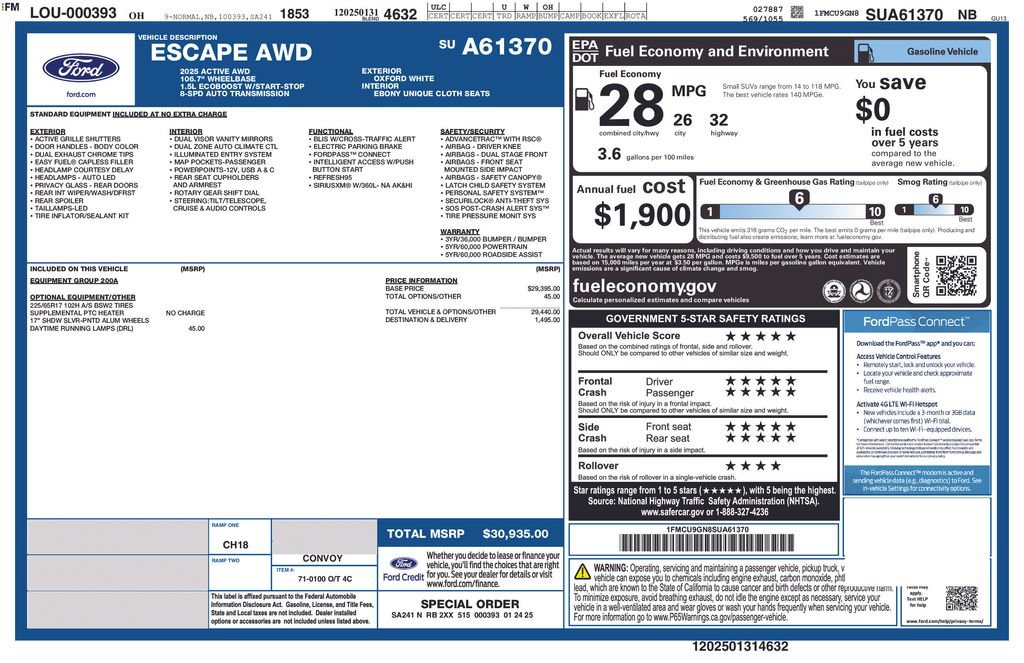 Certified 2025 Ford Escape Active AWD/4WD image 35