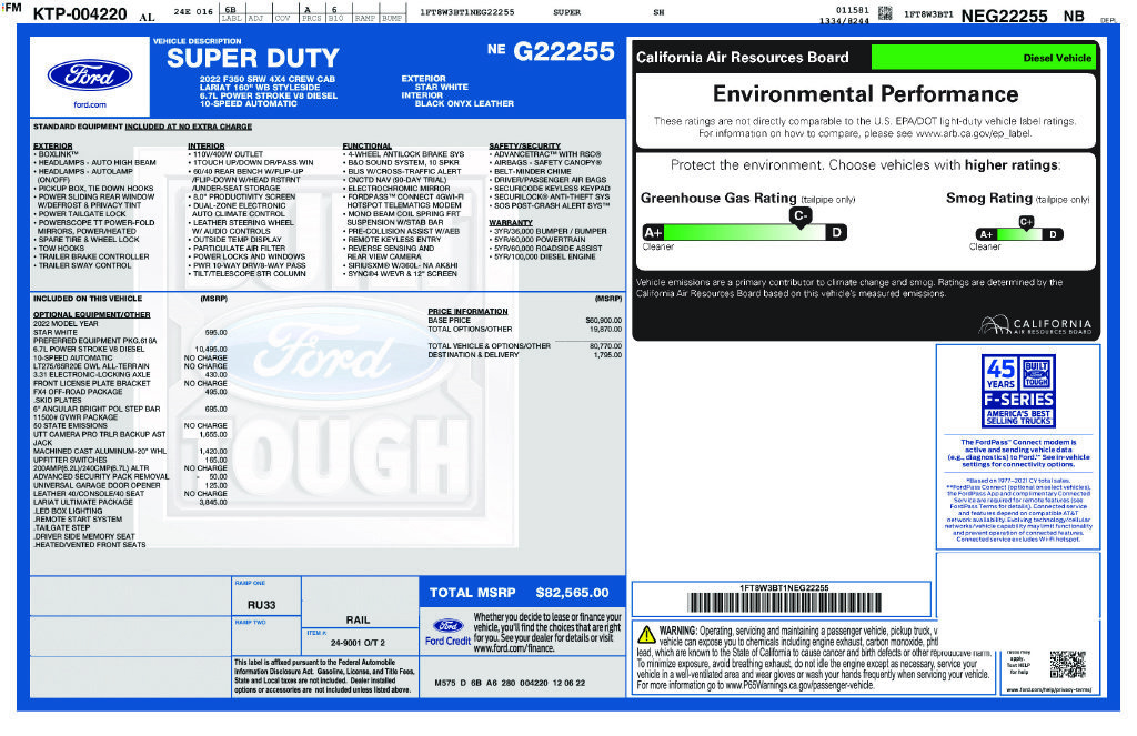 Certified 2022 Ford F350 Lariat w/ Lariat Ultimate Package AWD/4WD image 5