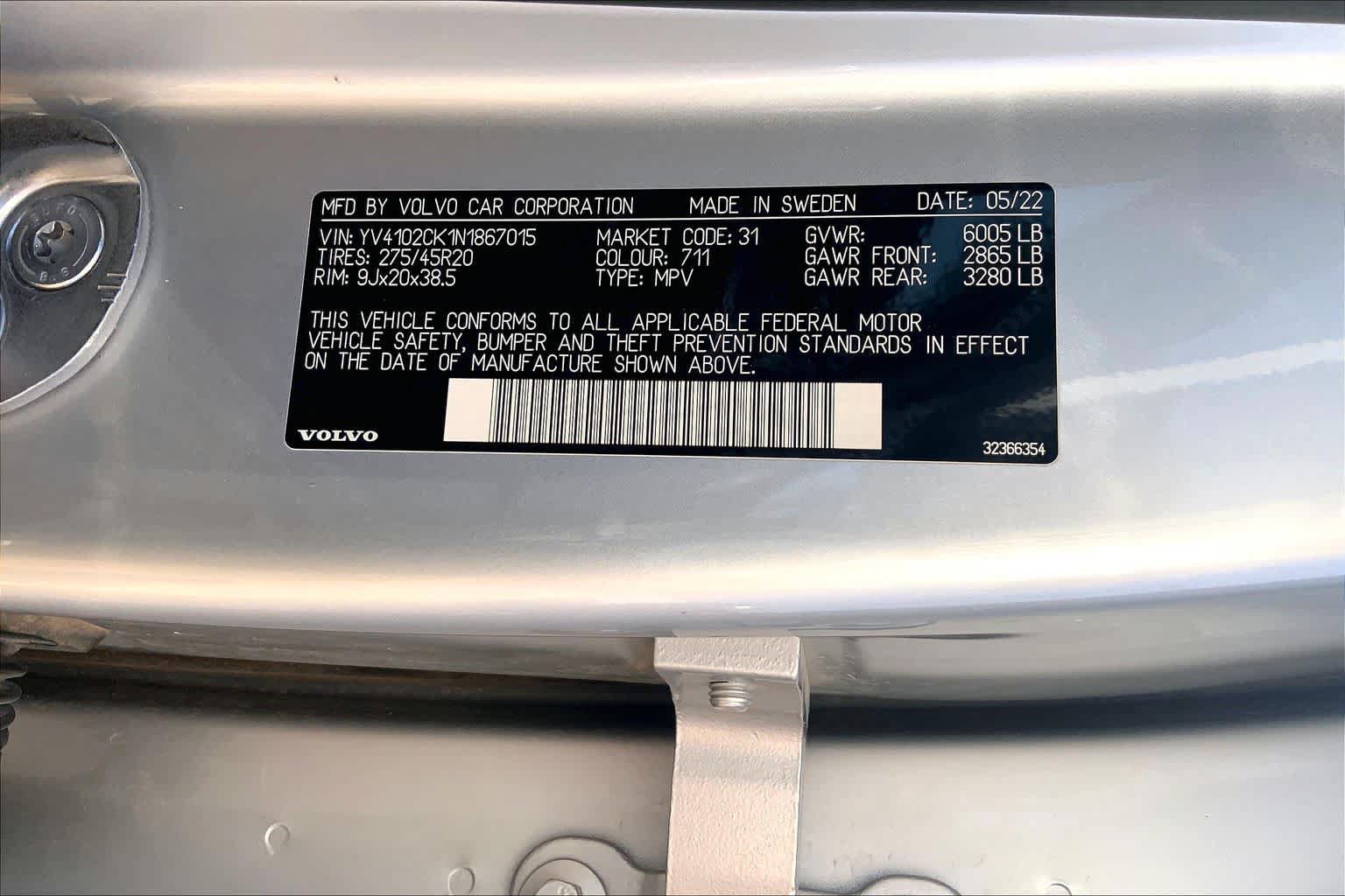 Used 2022 Volvo XC90 T5 Momentum FWD image 37