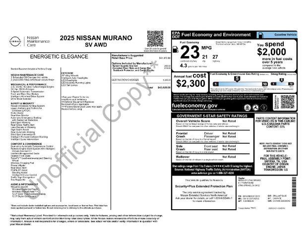 Used 2025 Nissan Murano SV AWD/4WD image 40