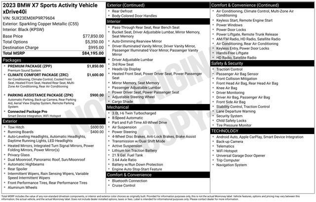 Used 2023 BMW X7 xDrive40i w/ Premium Package image 27