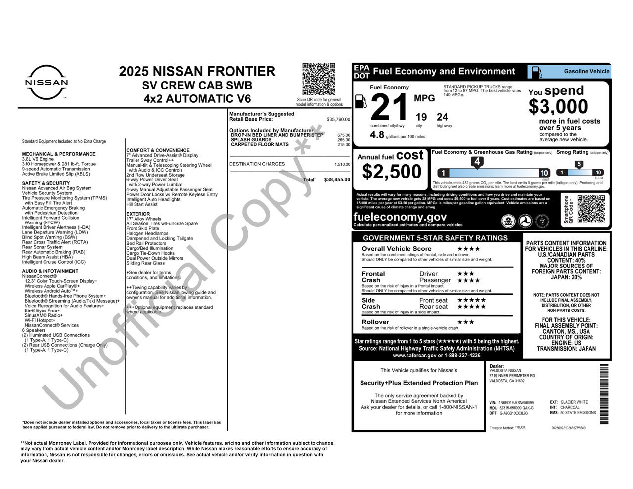 Used 2025 Nissan Frontier SV RWD image 58