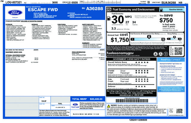 Certified 2025 Ford Escape Active FWD image 43