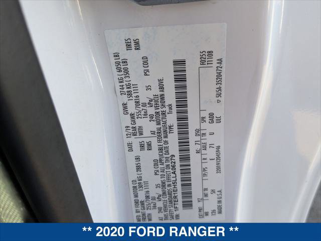 Certified 2020 Ford Ranger XL w/ Equipment Group 101A Mid image 25