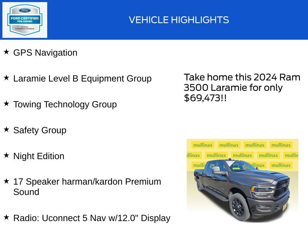 Used 2024 RAM 3500 Laramie w/ Night Edition AWD/4WD image 18