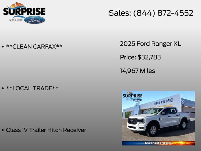 Certified 2025 Ford Ranger XL w/ Trailer Tow Package AWD/4WD image 13