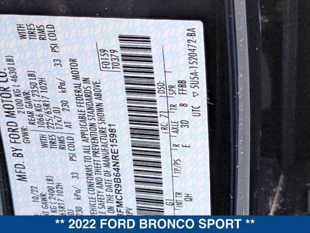 Certified 2022 Ford Bronco Sport Big Bend image 25